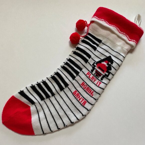 Play it Again Santa Christmas Stocking Piano Keys Kurt S Adler 1987 - Picture 4 of 6